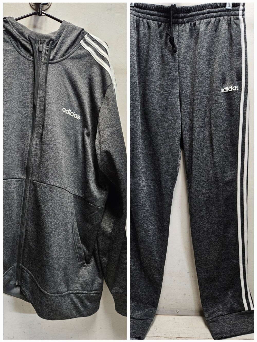 Adidas Climawarm Fleece Lined Tracksuit Mens/Unisex Jacket-XL & Pants-Lg.